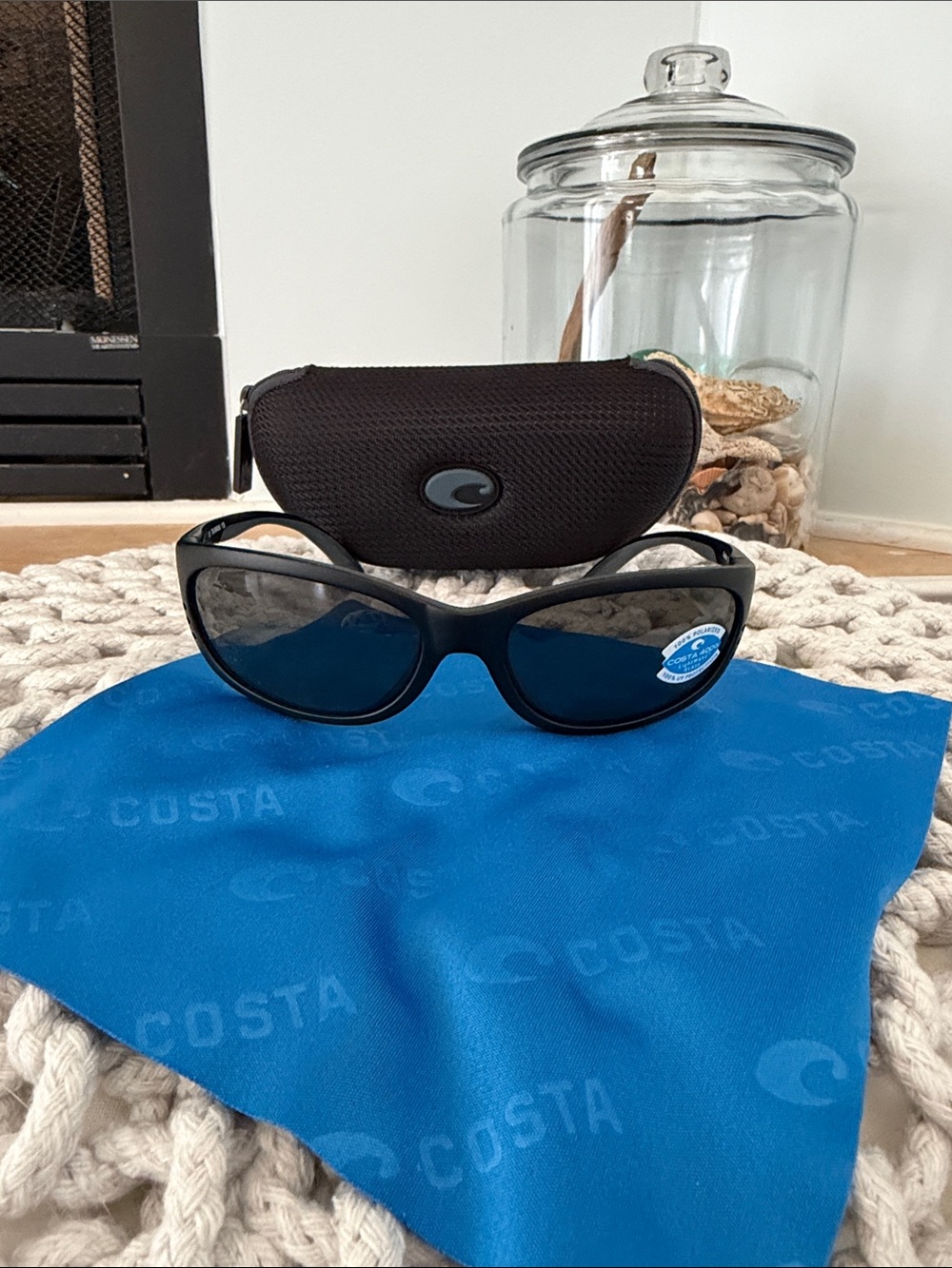 Costa matte black/gray Lens Sunglasses with Black Frame